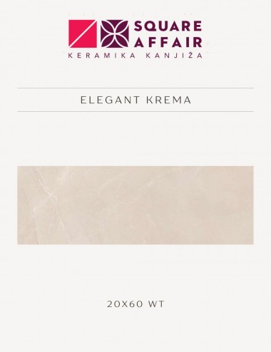 Zidne pločice 20x60 Keramika Kanjiža - Elegant Crema